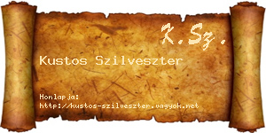 Kustos Szilveszter névjegykártya