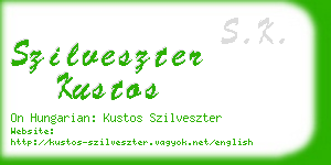 szilveszter kustos business card